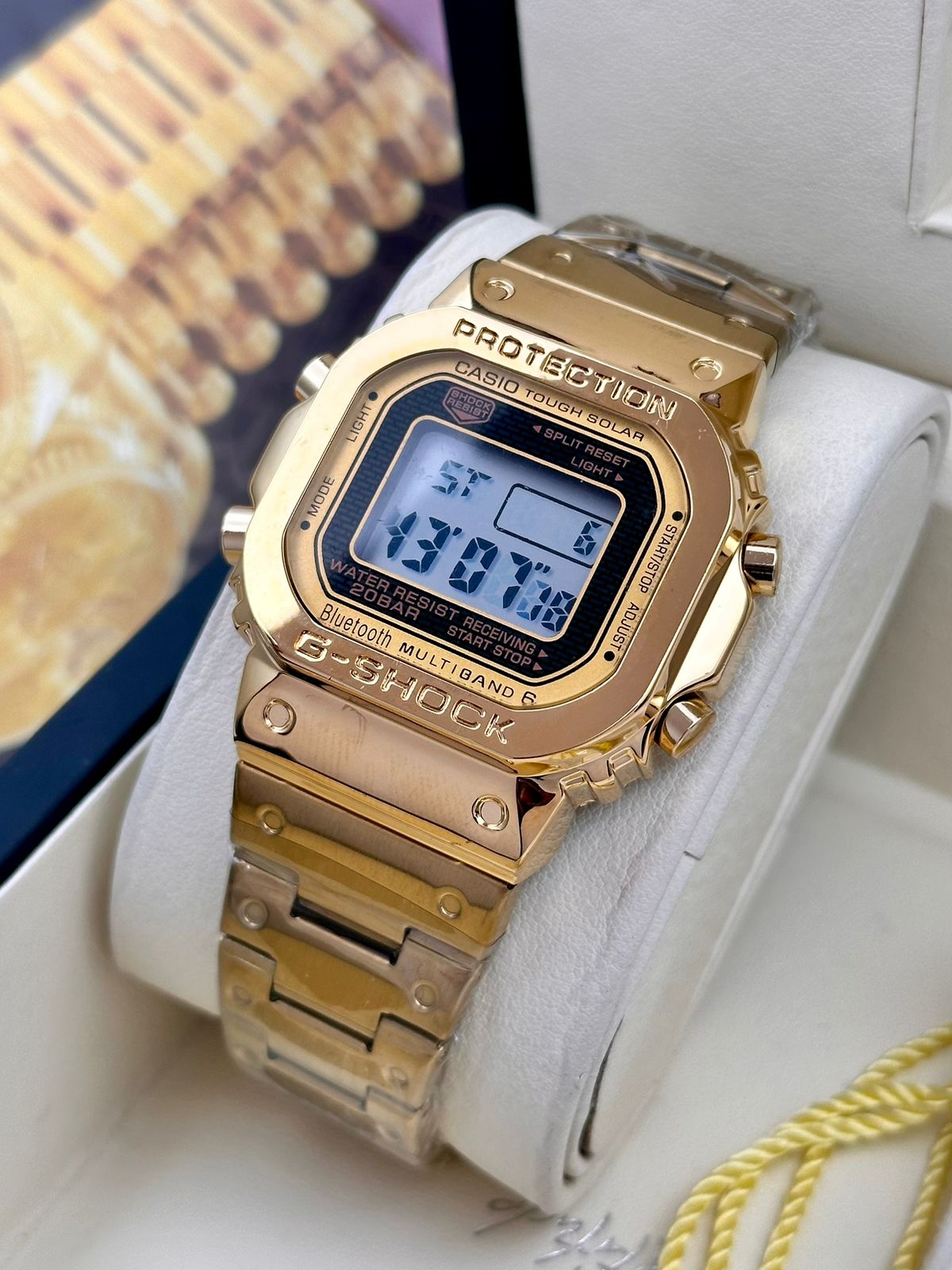 G-Shock Metal Belt Golden Watches