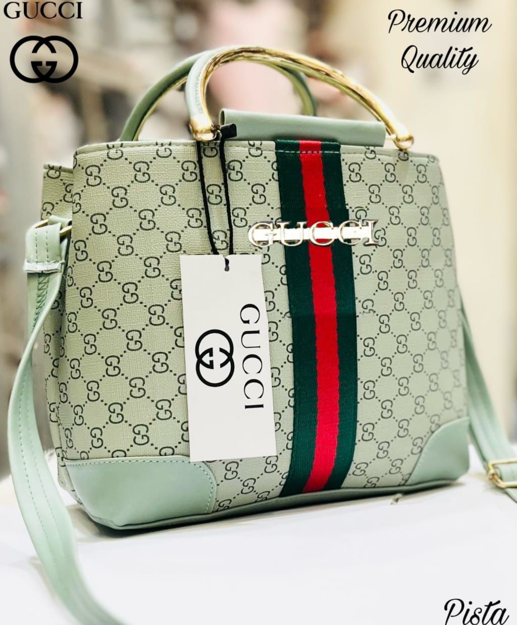 GUCCI PREMIUM Womens Handbags light green