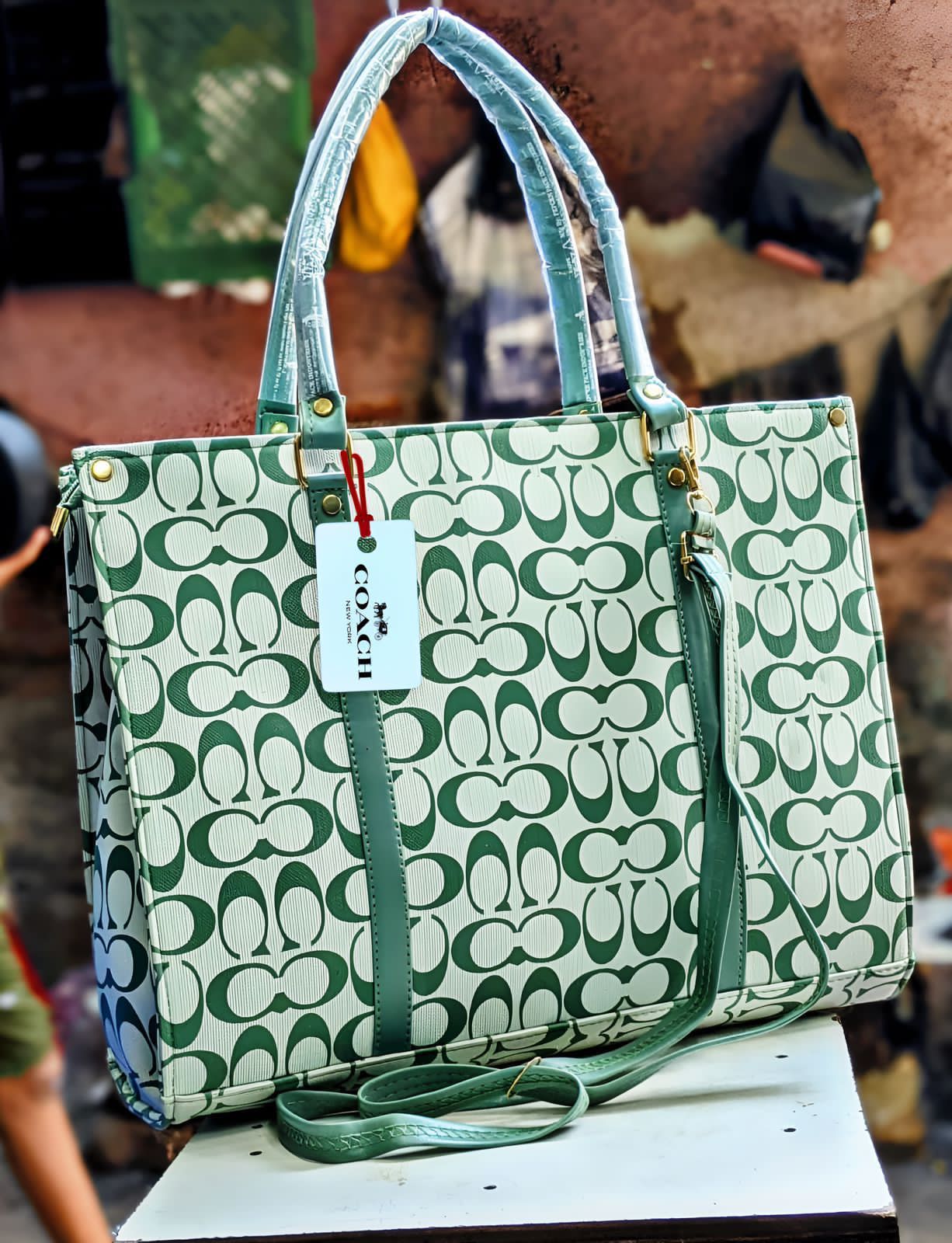 COACH branded Womens Handbags green