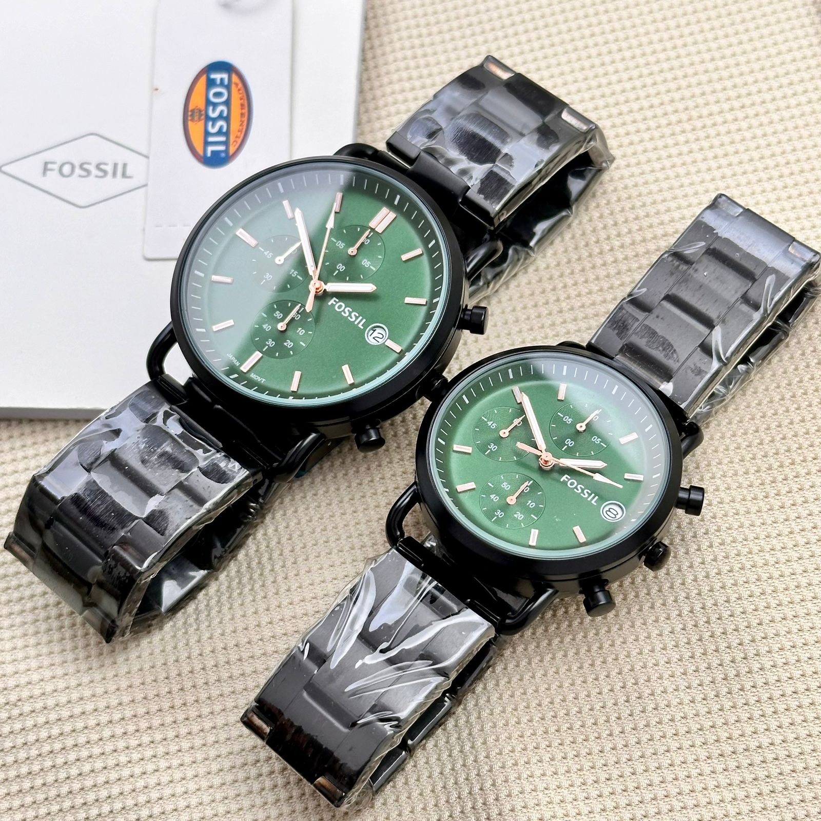 Fossil couple watch on