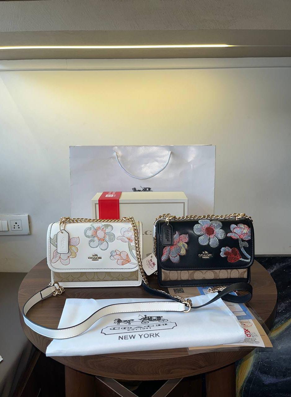 Premium Quality COACH KLARE CROSSBODY FLORAL EMBROIDERY BAG