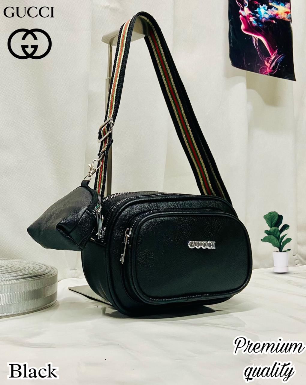 GUCCI SLING Cross Body Sling Lady use for best black